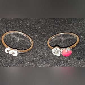 Two Swarovski San Rio Hello  Kitty Rings